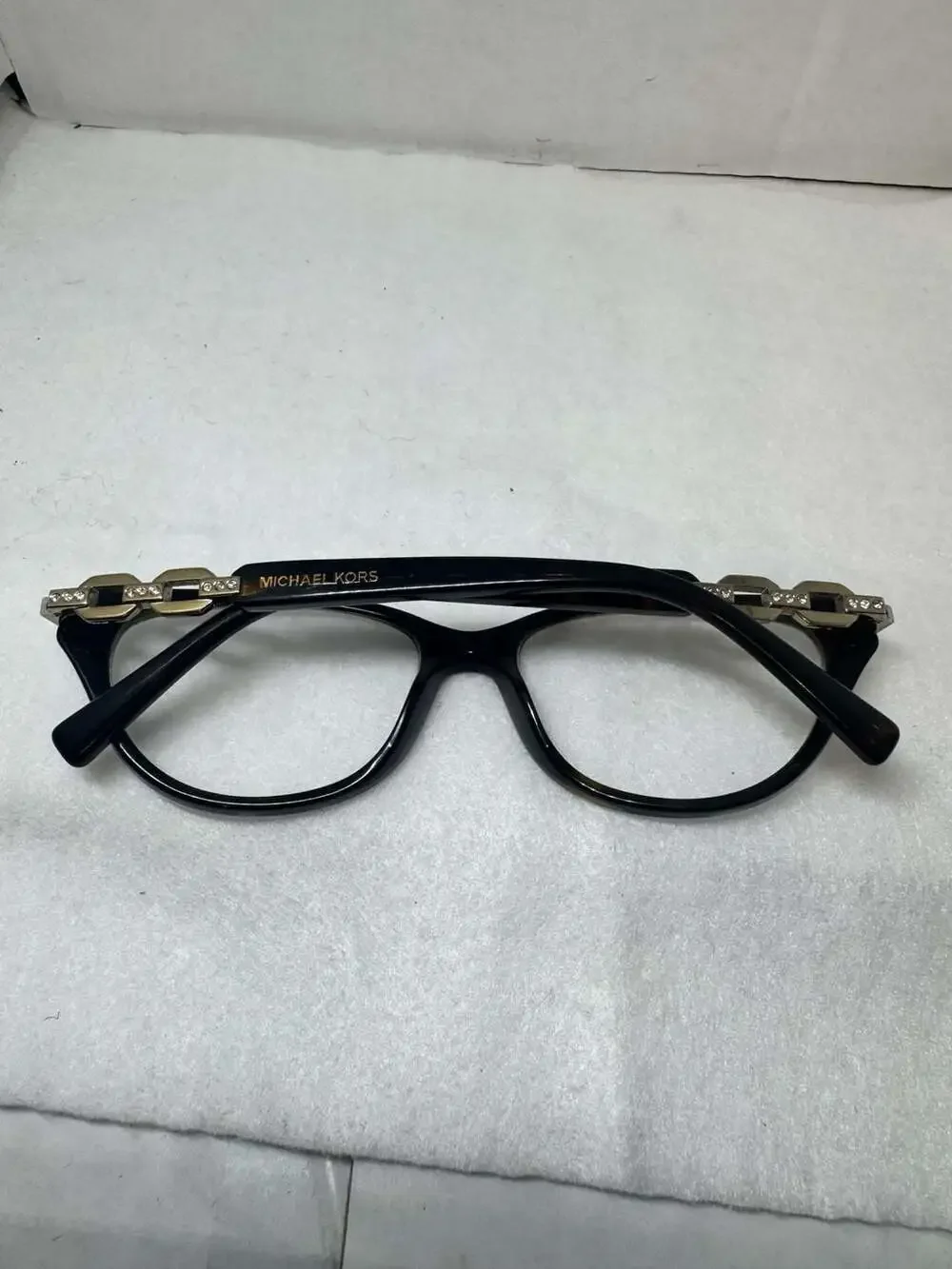 Michael Kors Frames Only MK4020B Cat-Eye Eyeglasses with Gold Chain Detail
